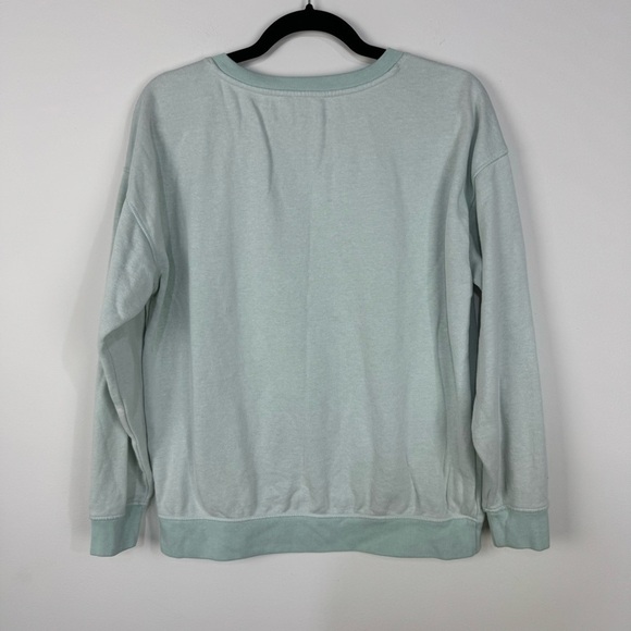 American Eagle Teal Mint Green Soft Crewneck Sweater Sweatshirt loungewear - Picture 2 of 4